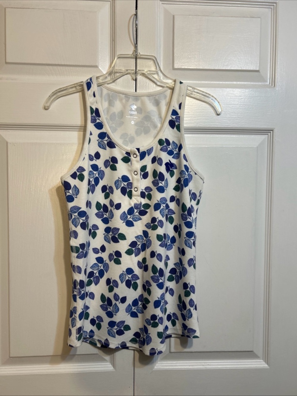 7/12/26 Rabbit Snap To It Tank Top Size S Small Floral Women's Purple Blue White